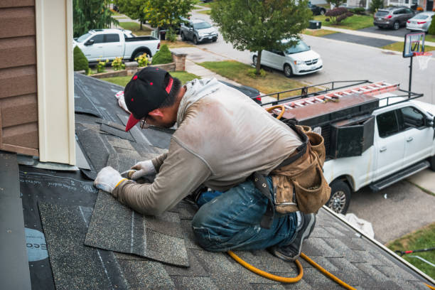 Professional Storm Damage Roof Repair technician working in Mapleton, MN